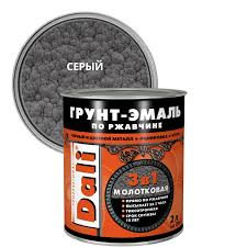 Грунт-эмаль DALI 3 в 1 МОЛОТКОВАЯ серая 2л