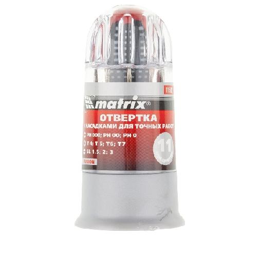 Отвертка Fision с насадками, 11пр. в пенале, matrix