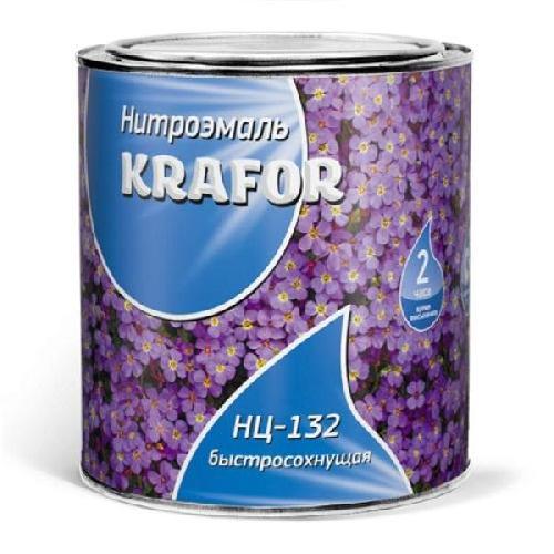 Эмаль НЦ-132 серая 0,7кг Krafor 