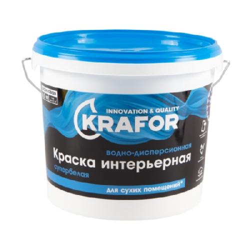 Краска интерьерная супербелая 6,5кг КРАФОР
