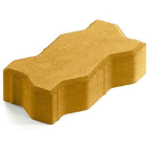 Плитка тротуарная ЗИГЗАГ коричневый/желтый